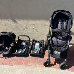 EVENFLO PIVOT MODULAR TRAVEL SYSTEM WITH LITEMAX INFANT CAR SEAT & XTRA BASE
