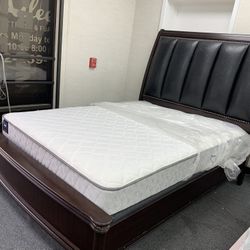 Queen Bed Frame With Mattress 