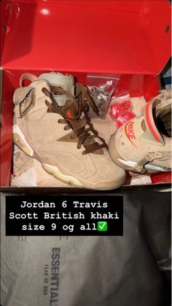 Jordan 6 Travis Scott British khaki
