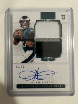 Jalen Hurts True Rpa /99 National Treasures