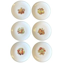 Furstenberg Germany Salad Dessert Plates Fruit Harvest 6 Pc 7.75 Inch Vintage