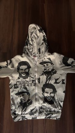 Asaali Jean Company Graphic Zip-Up Hoodie