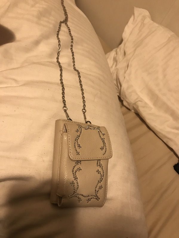 Leather chain Clutch