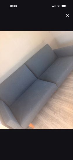 Gray Fabric 3-Seater Sofa