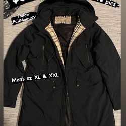 Men’s Burberrys Coat Sz XL & XXL New 