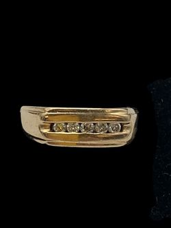Mens gold diamond ring #31816