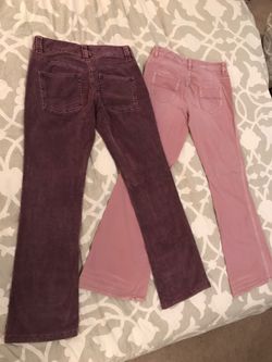 (32) sz 4 The Limited Express Pants Corduroy Twill Mulberry Mauve Pink Boot Cut Stretch