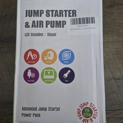 8000A Jump Starter with Air Inflator/Deflator Compressor, 65W Charging Car Battery Jump Starter (All Gas/16L Diesel), 24800mAh 150PSI Battery Jumper