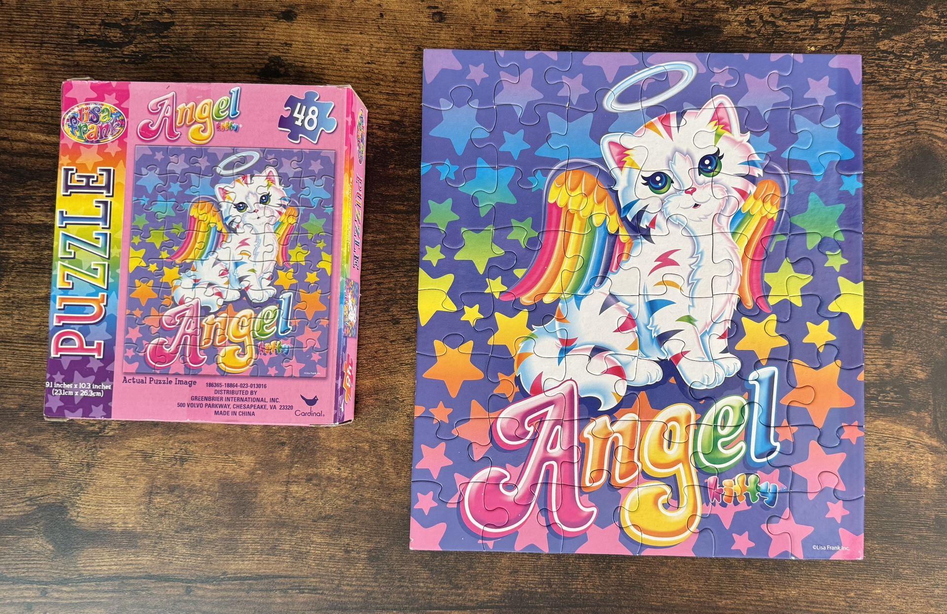 Lisa Frank Puzzle 48pc Angel Cat COMPLETE just $3 xox