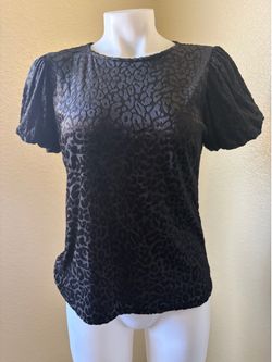 Leopard velvet top