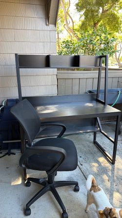Desk and chair + nightstand