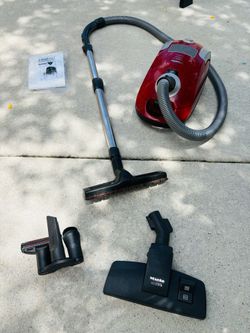 Miele Compact C2 canister vacuum in Mango Red