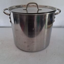 Progressive Stainless Steel 12 Qt Stock Pot 9" X 10" Korea