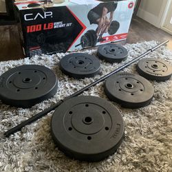CAP 100LB Vinyl Weight Set