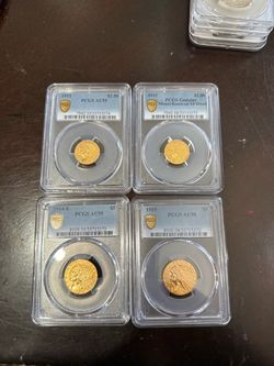 Gold Indian heads $2.50 -5$ graded PCGS