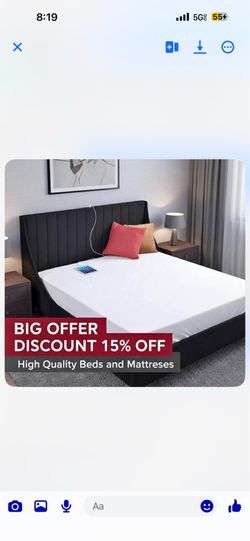 NEW QUEEN SIZE BED WITH USB CHARGER INCLUDING MATTRESS AND FREE DELIVERY ORDER HERE PAY ON ARRIVAL