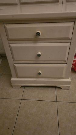Sturdy solid wood nightstand