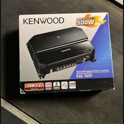KENWOOD 2 Channel Bass Amplifier 500 Watts Power 2 Ohm Stable 