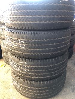 Used set of tires 265/60/18 good year wrangler sr-a great condition $225 for 4 tires . Installation balance and alignment available