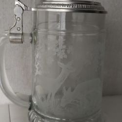Vintage Etched Stein