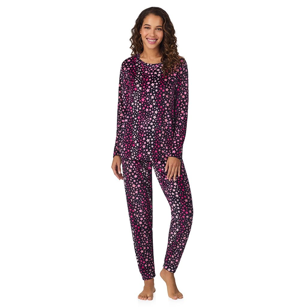 NWOT Silky Velour Long Sleeve Pullover With Jogger 2pc Pajama Set