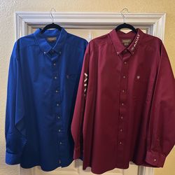 ARIAT LONG SLEEVE SHIRTS SIZE 2XL MEN’s COWBOY VAQUERA