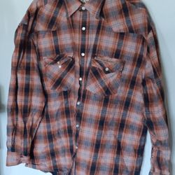 West Coast Choppers Pearl Snap Flannel Size Xl