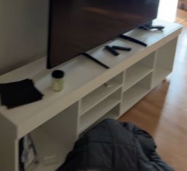 White tv console