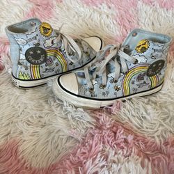 Converse For Girl Size 1 Light Blue Camp Converse Brand