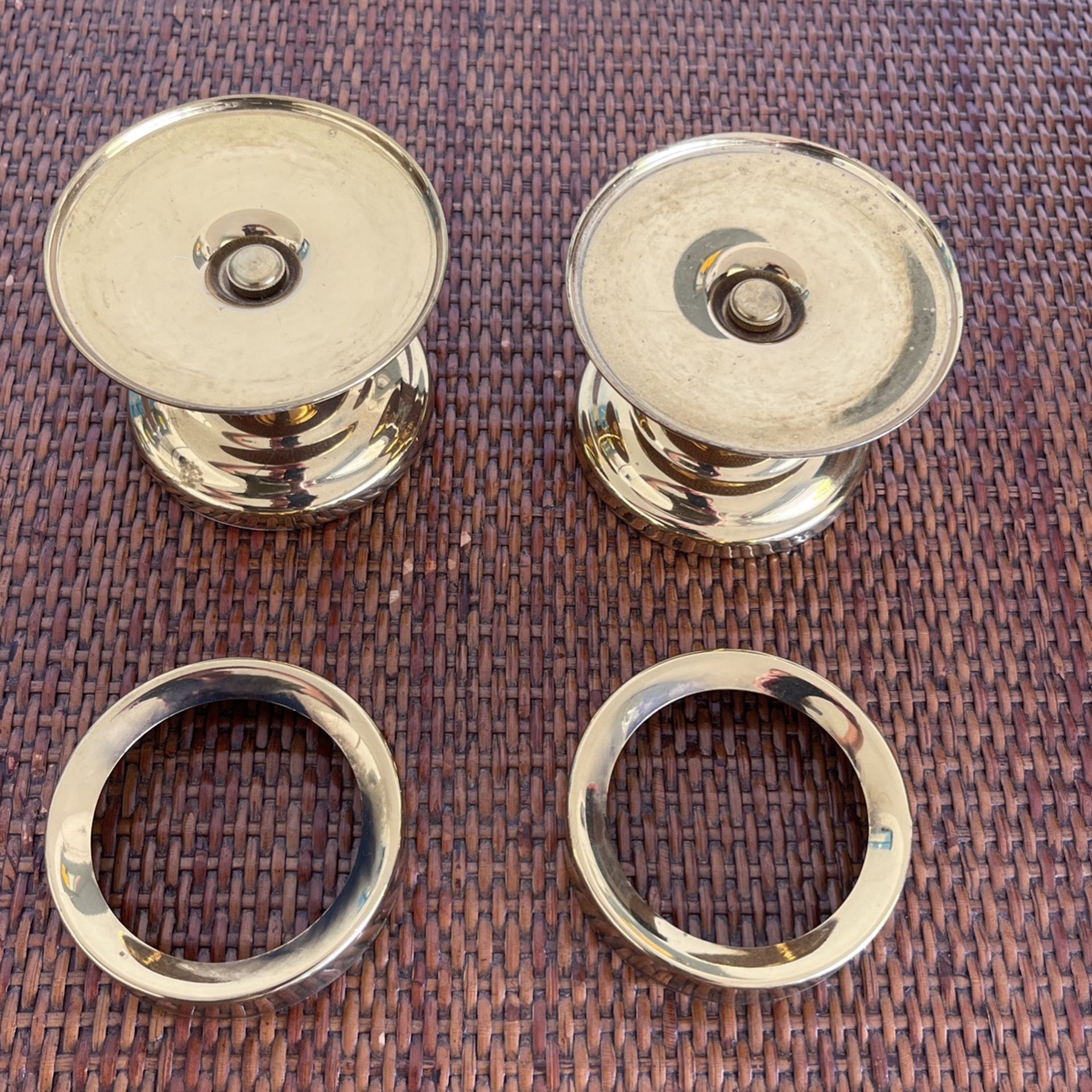 Brass Candle Bases With Rings