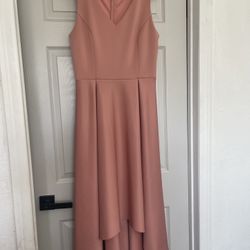 Champagne Pink Hi Low Dress