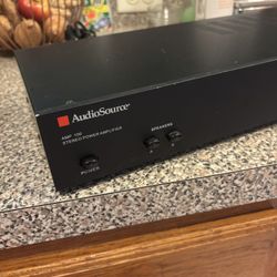 Classic AudioSource AMP 100 stereo power amplifier. Has controls for balance and volume. Also has speaker A and B selection. Great for your audio setu