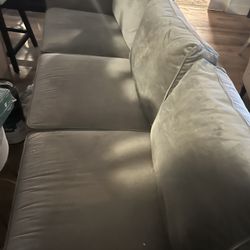Grey Velvet sofa 
