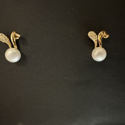 Freshwater Pearl Silver Earrings 