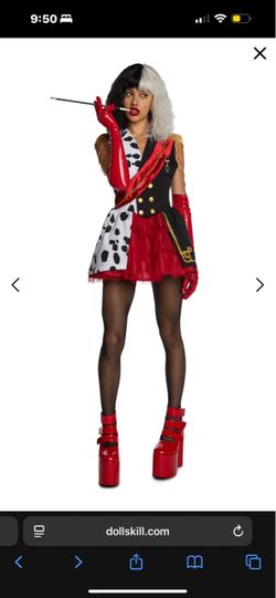 BRAND NEW SEALED Cruella DeVille Vampy Halloween Costume Set