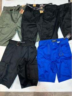 Lot of 5 Men’s Cargo Shorts Jeanetix RESET Brooklyn State Denim Rivets/ Size 34