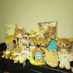2 For $25 San-X Authentic Rilakkuma and Korilakkuma Plushies / Items