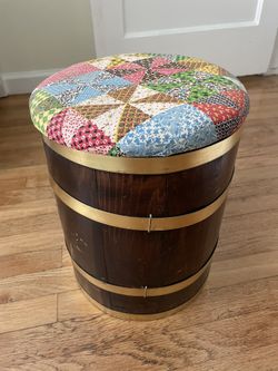 Barrel Craft/Sewing/Yarn Storage/Foot Stool