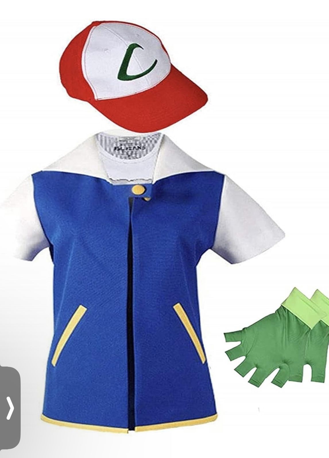 Boys Pokémon Ash Costume With Cap And Gloves