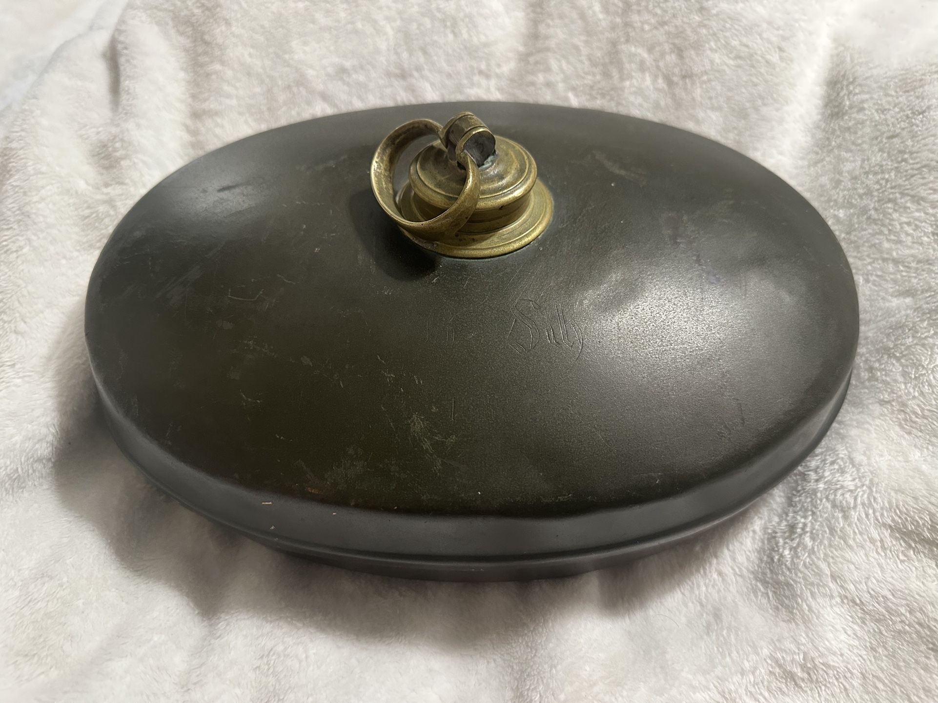 1884 Antique Brass/copper Water Bottle Warmer