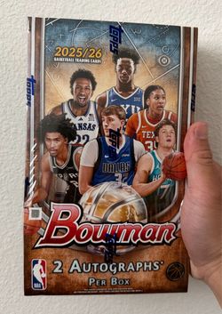 2025/26 Bowman Basketball NBA/NCAA Hobby Box 2 Autographs Per Box NEW/SEALED