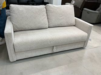 New Sleeper Sofa bed Queen size gray fabric upholstered.