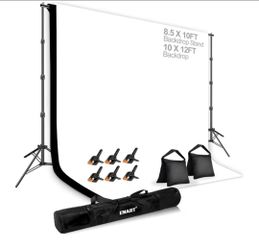 EMART 8.5' x 10' Professional Backdrop Stand Kit –