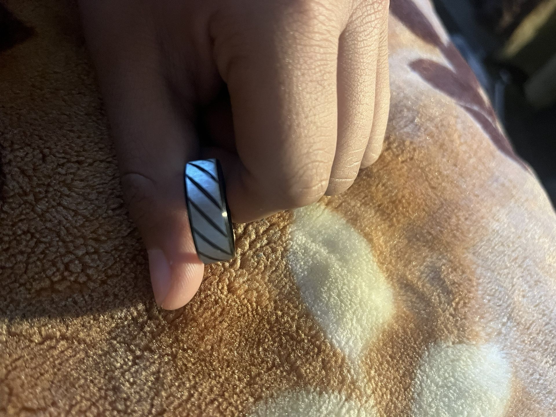 Nice Black And Silver Ring Size 11