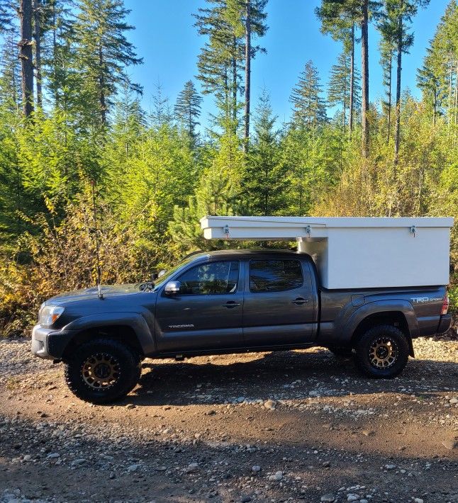 Four-wheel Like Popup Camper Midsize Truck Tacoma Camper. Slide In Camper