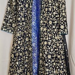 Embroidered Blue Dress