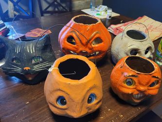 Custom Halloween Mask Bowls Candy Buckets