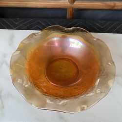 Vintage Iridescent Glass Bowl