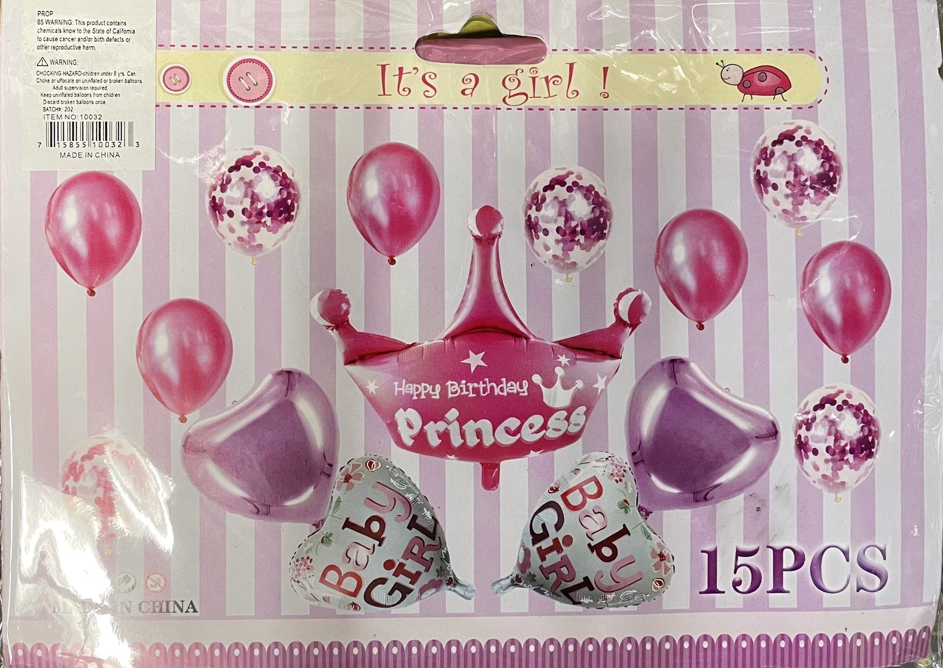 Happy Birthday Girl Balloon Set