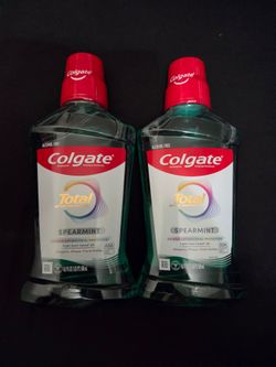 2 Colgate Total Alcohol Free Mouthwash Spearmint (16.9oz/ 500 mL) for $9